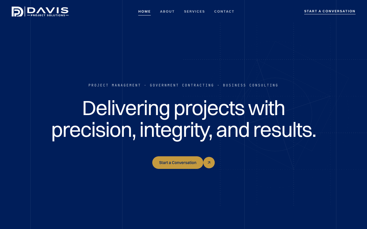 Davis Project Solutions — desktop preview