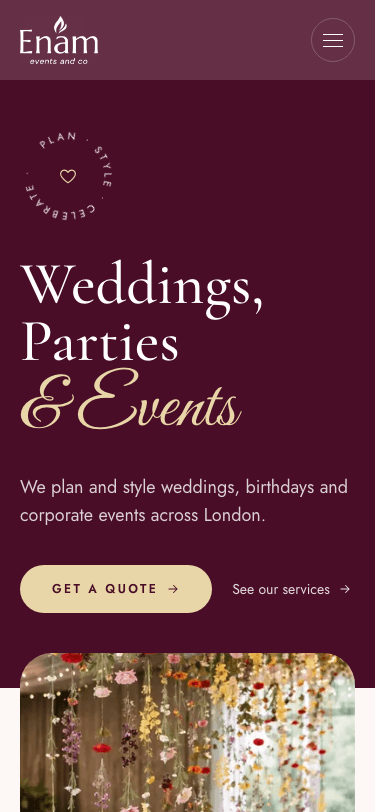 Enam Events and Co — mobile preview