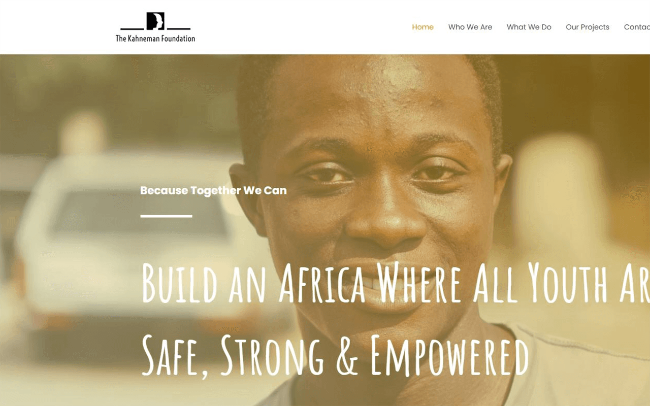 Kahneman Foundation Website — desktop preview