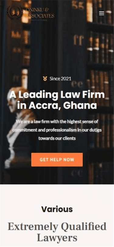Oninku & Associates Law Firm — mobile preview